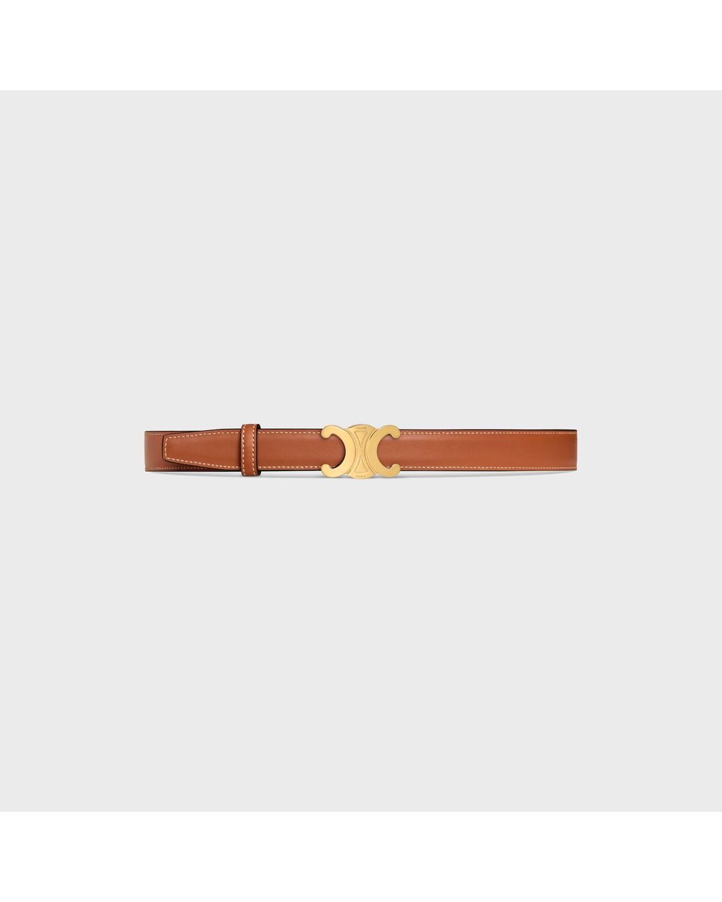 Céline White Triumph Clasp And Reversible Belt