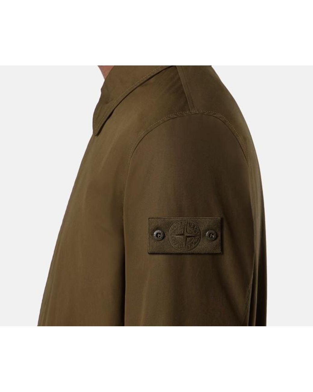 Stone Island Green Windproof And Breathable Coach Jacket for men