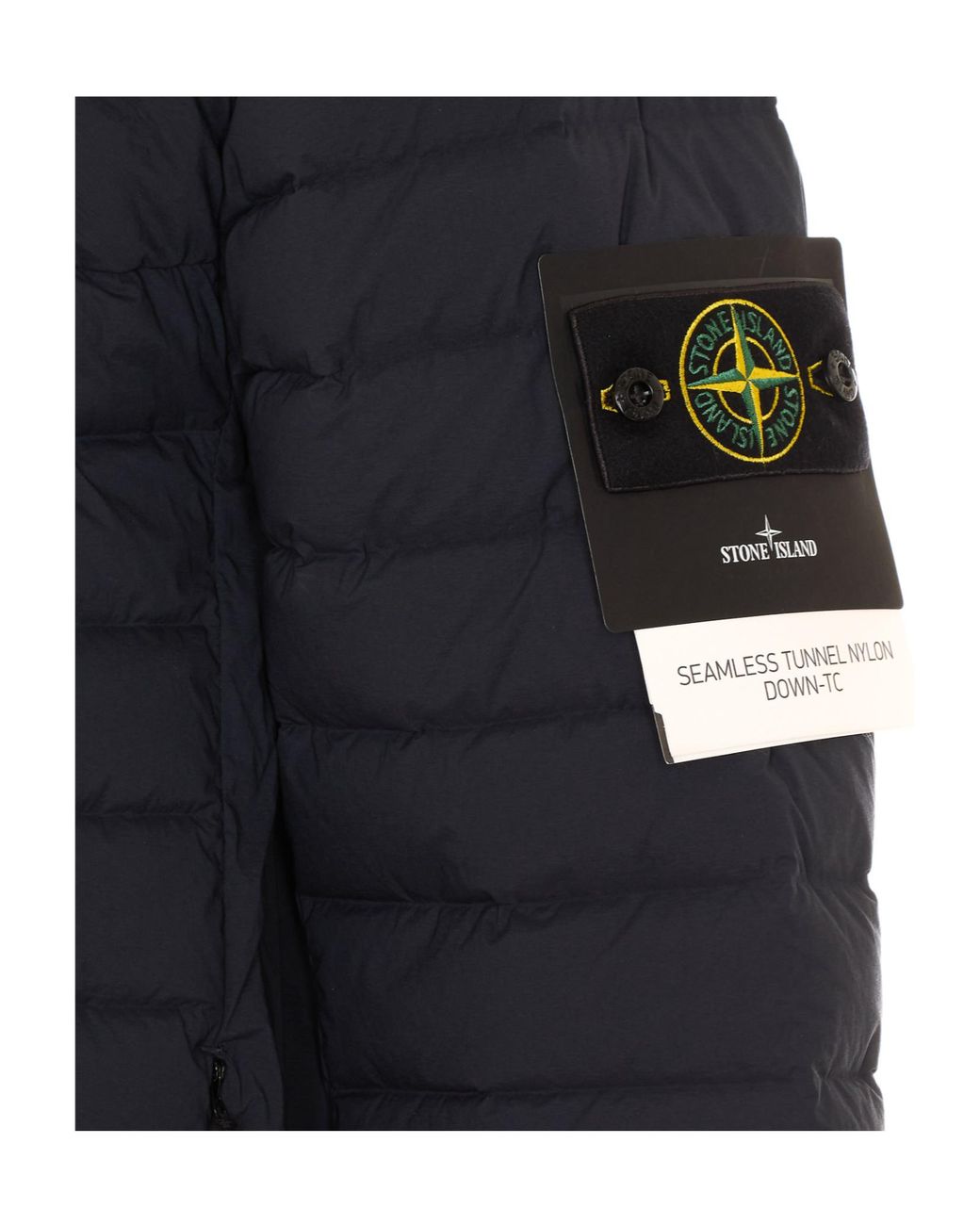 Stone Island Blue Zip-Up Down Jacket for men