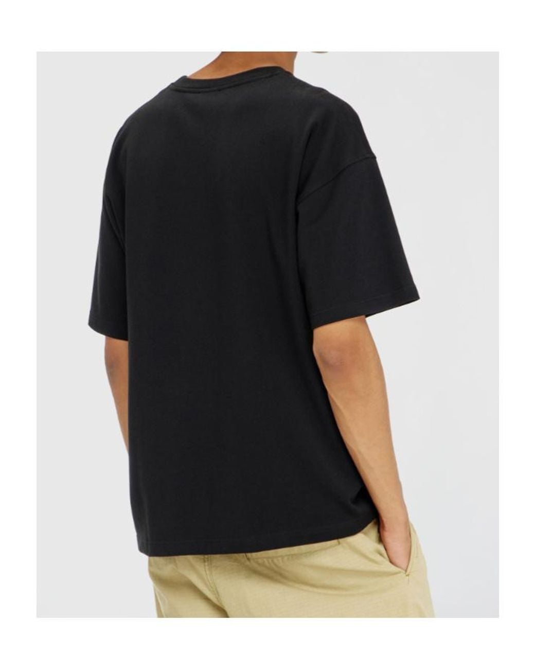 DIESEL Black Cotton-Interlock T-Shirt With Logo Embroidery for men