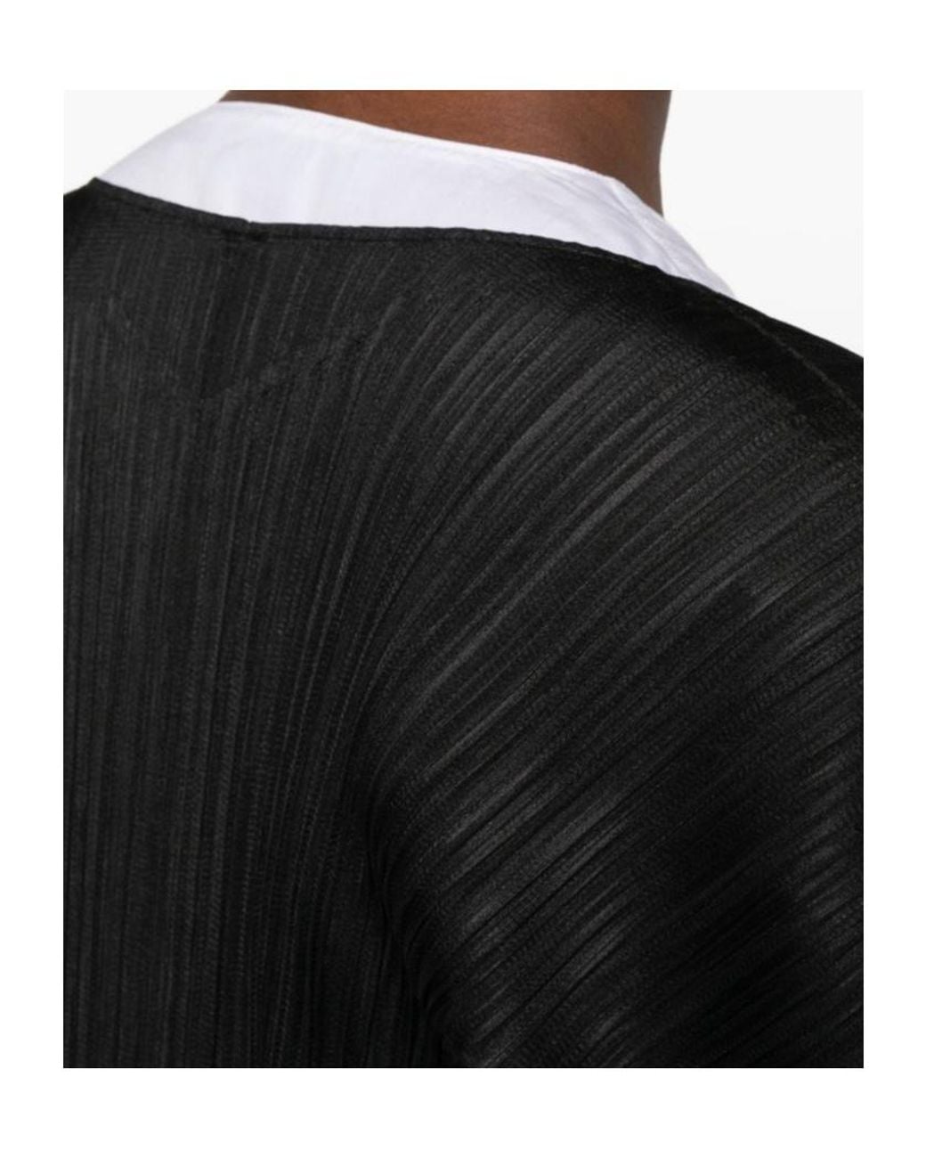 Pleats Please Issey Miyake Black Pleated Casual Jacket