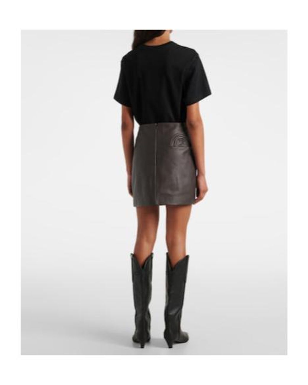 Blazé Milano Gray Coci Leather Miniskirt