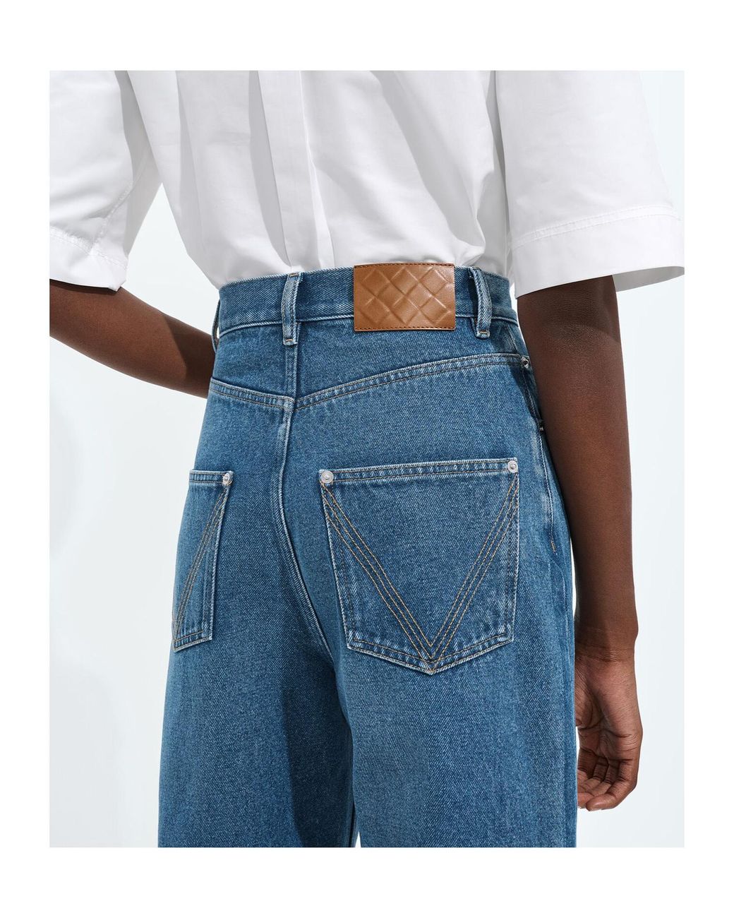 Bottega Veneta Blue Wide Leg Jeans