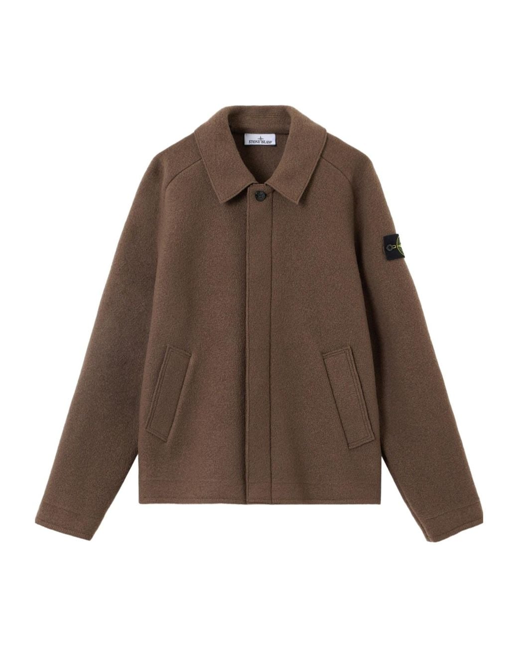 Stone Island Brown Regular-Fit Cardigan With Raglan Sleeves for men