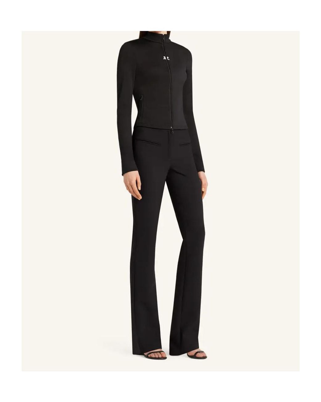 Courreges Black Courrèges Biker Tracksuit Jacket