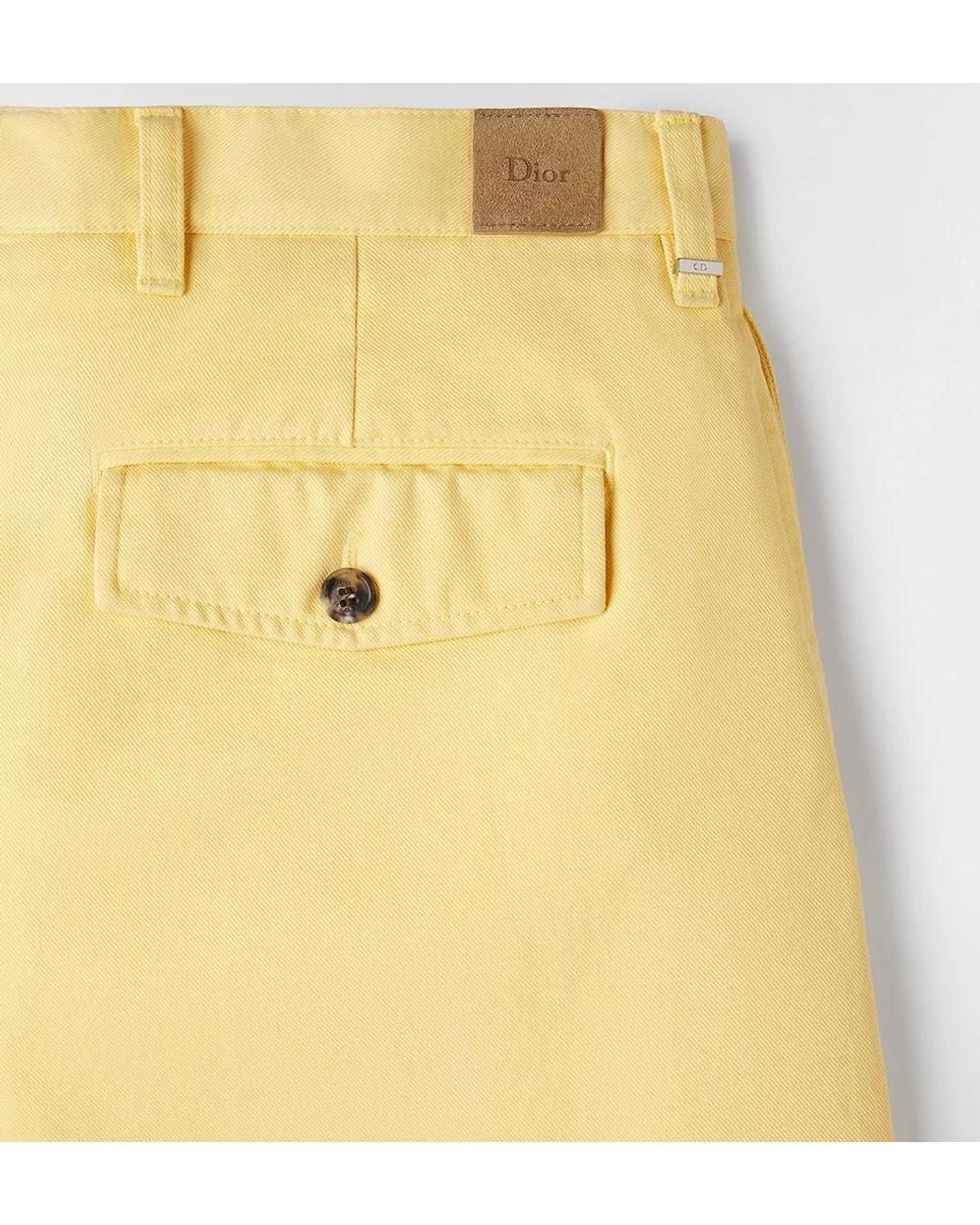 Dior Yellow Homme Iviera Chino Shorts for men