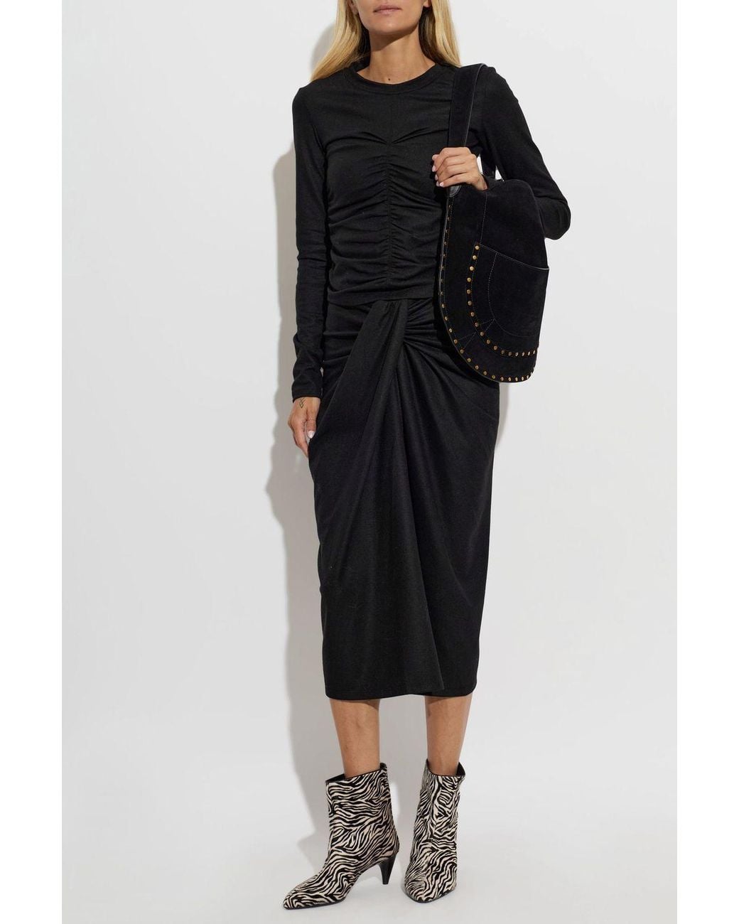 Isabel Marant Black Logo Ankle Boots