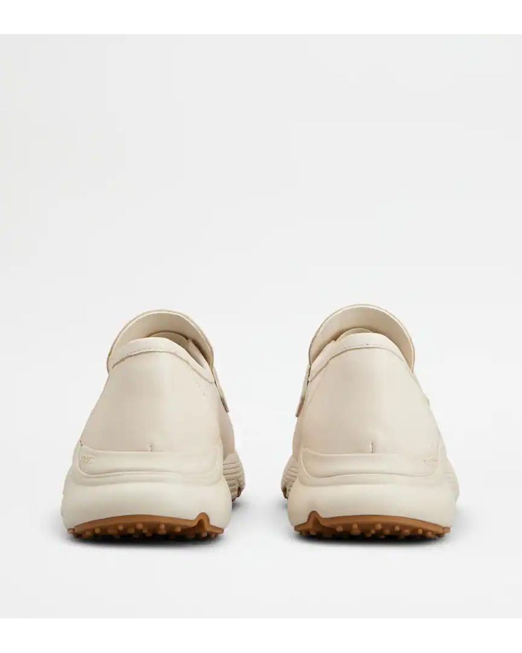 Tod's White Penny Bar Sporty Loafers