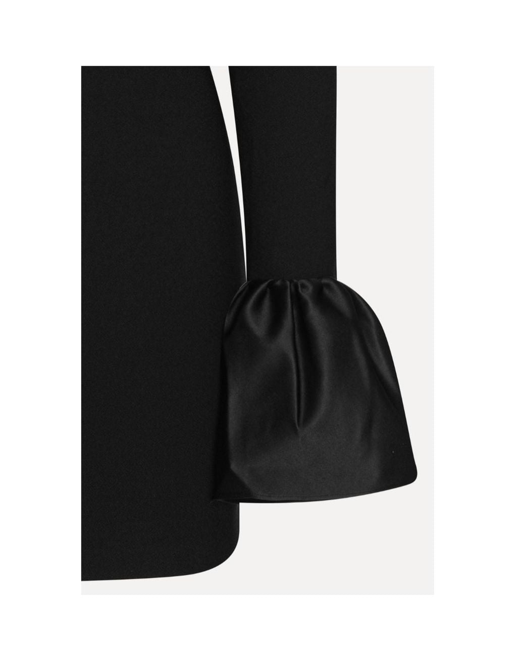ROTATE BIRGER CHRISTENSEN Black Frill Ruffled-Sleeve Mini Dress