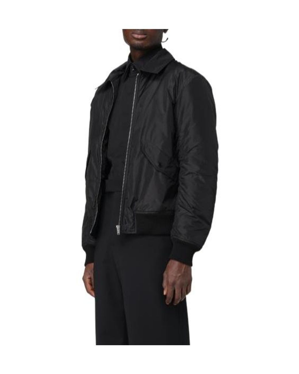 Saint Laurent Black Zip-Up Bomber Jacket for men