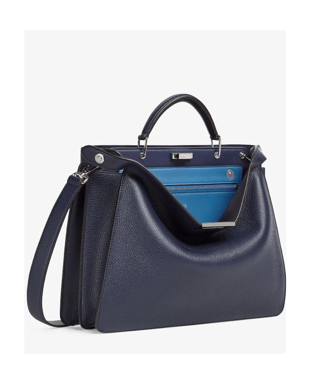 Fendi Blue Peekaboo Iseeu Medium Tote Bag for men