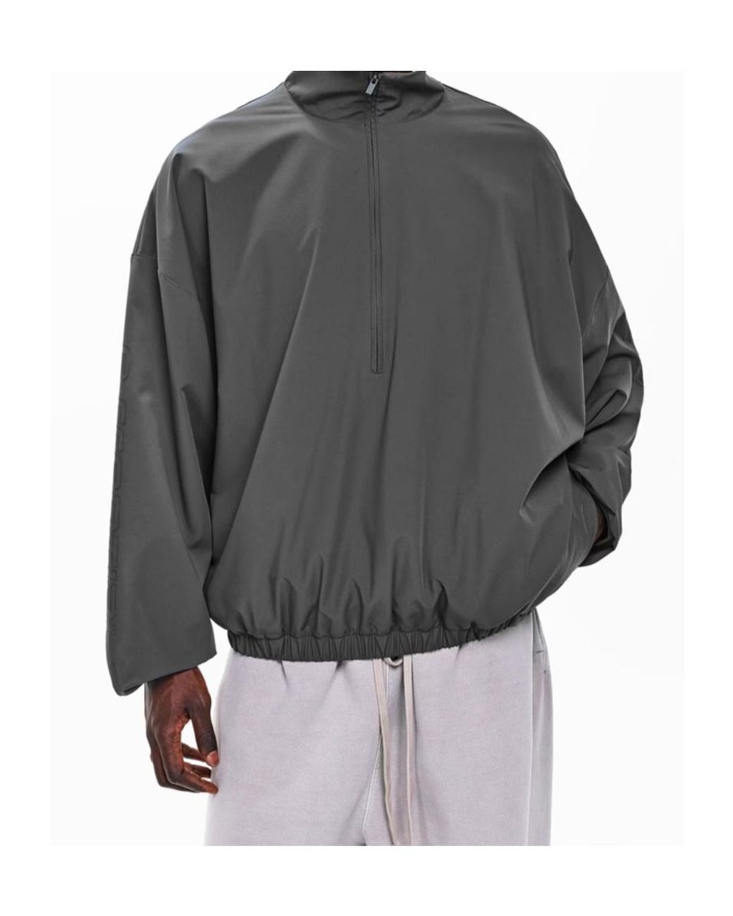 Fear Of God Gray Logo-Stamped Casual Jacket for men