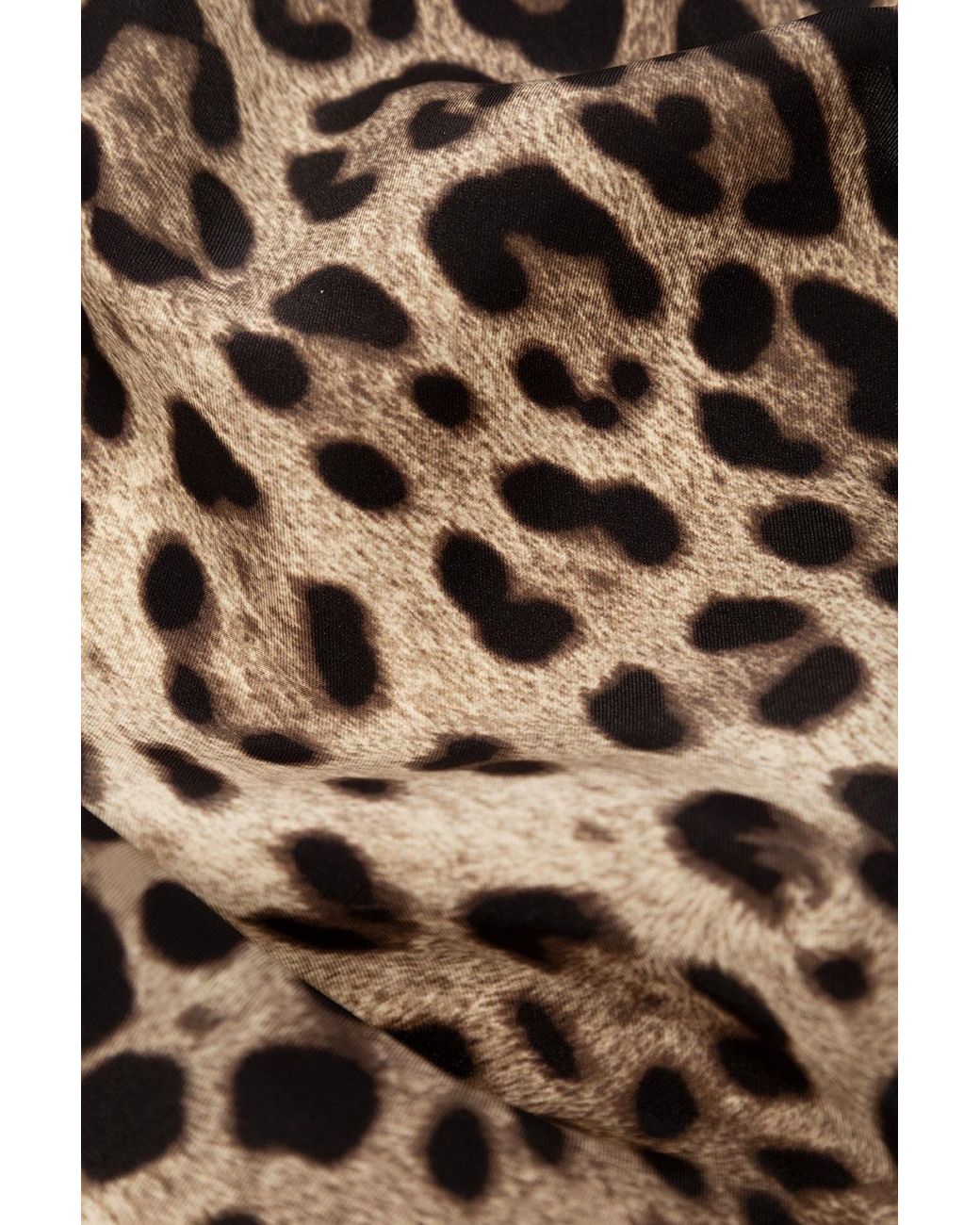 Dolce & Gabbana Black Leopard Printed Scarf