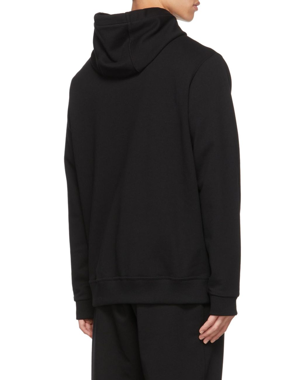 Burberry Blue Location-Print Drawstring Hoodie for men