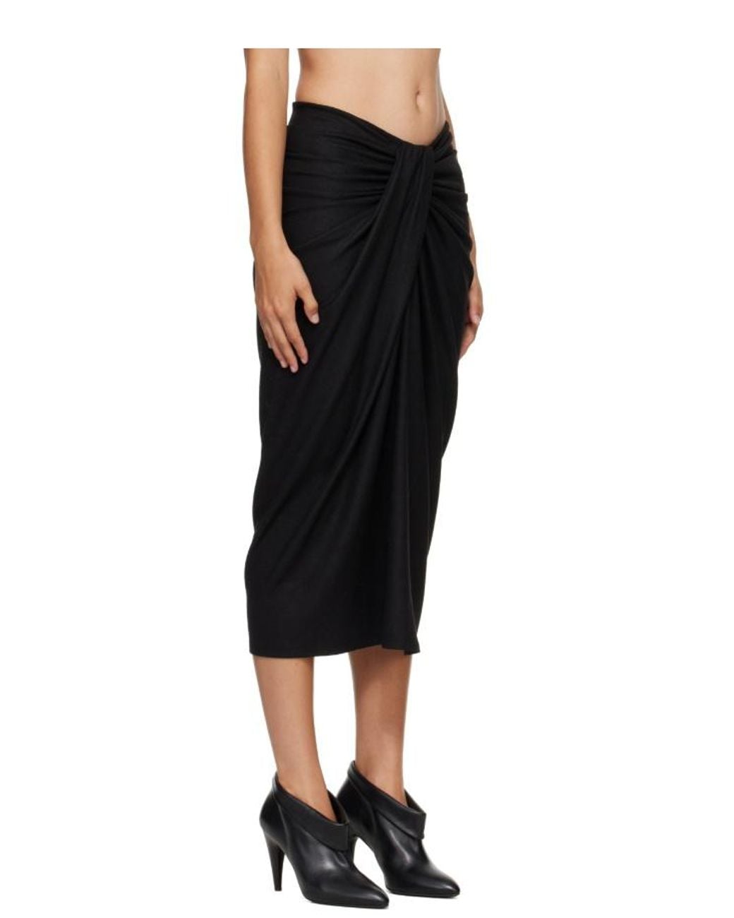 Isabel Marant Black Elastic-Waist Skirt