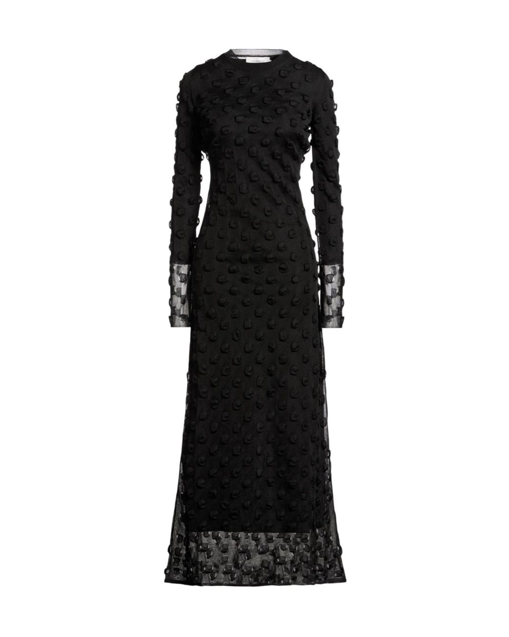 Sportmax Black Maxi Dress Polyamide, Polyester