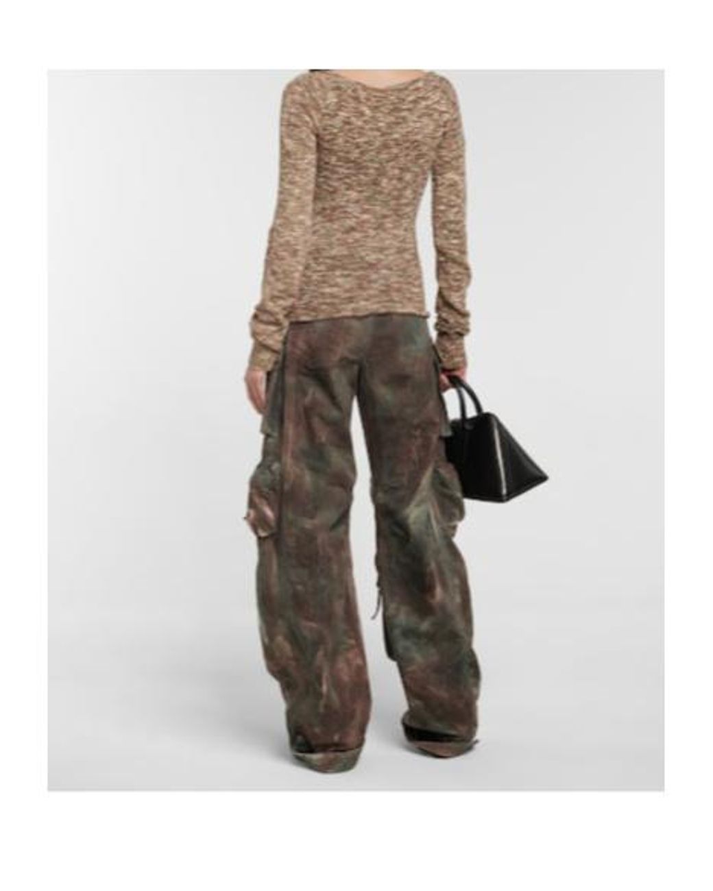 The Attico Natural Tie-Neck Sweater