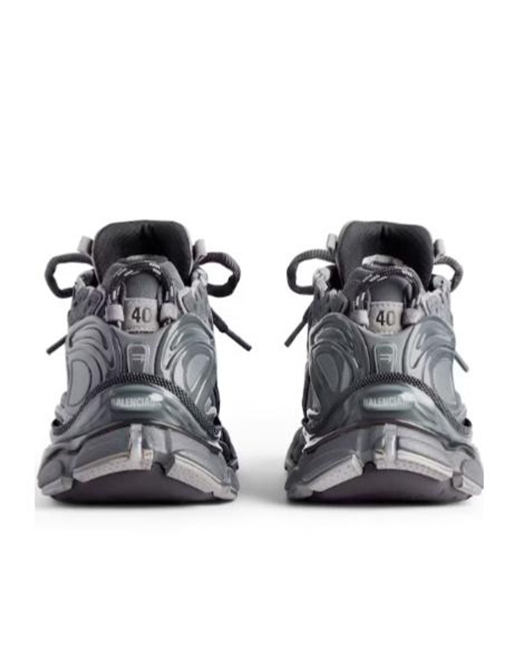 Balenciaga Gray Runner Lace-Up Sneakers for men