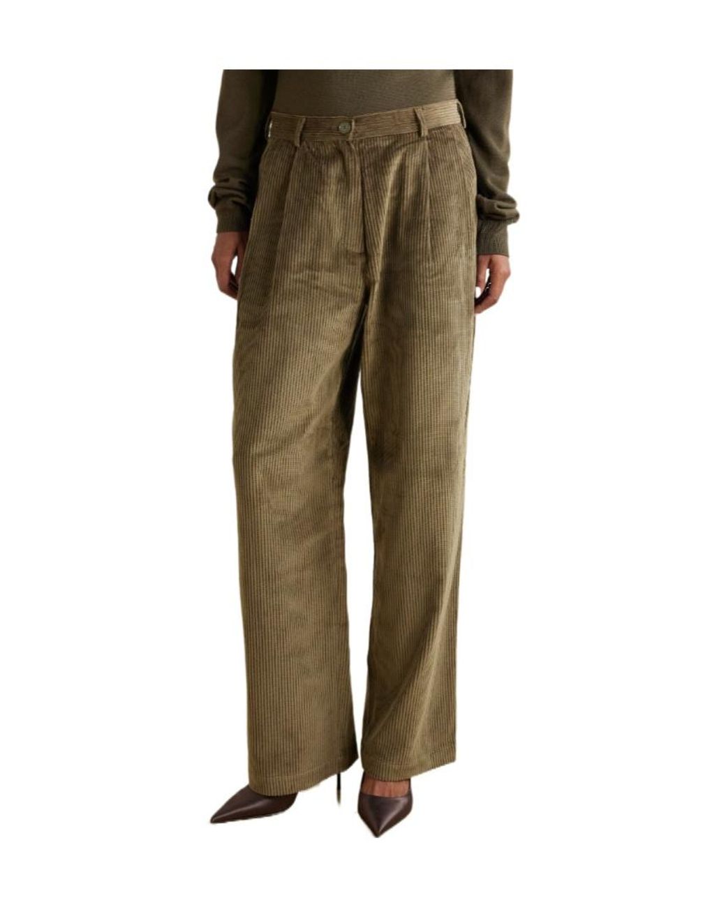Frankie Shop Green Norstrand Pleated Pants