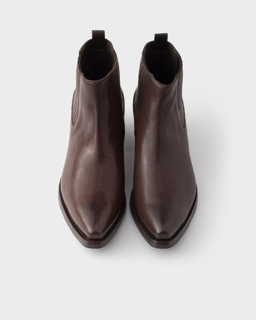 Prada Brown Slip-On Chelsea Boots for men