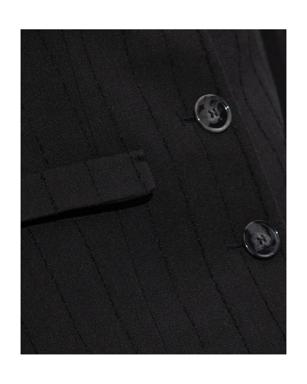 AVAVAV Black Pinstriped Tailored Jacket