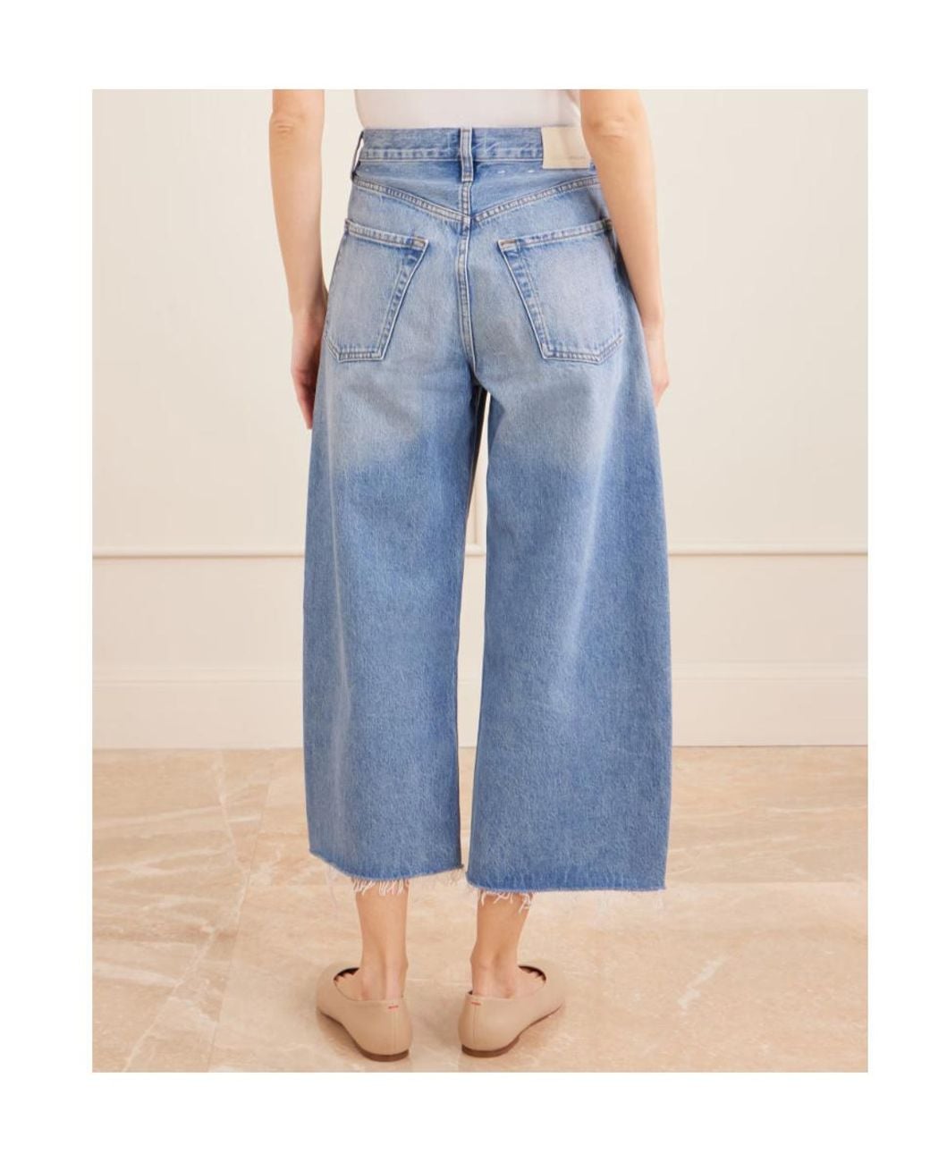 Citizens of Humanity Blue Ayla Mid-Rise Wide-Leg Jeans