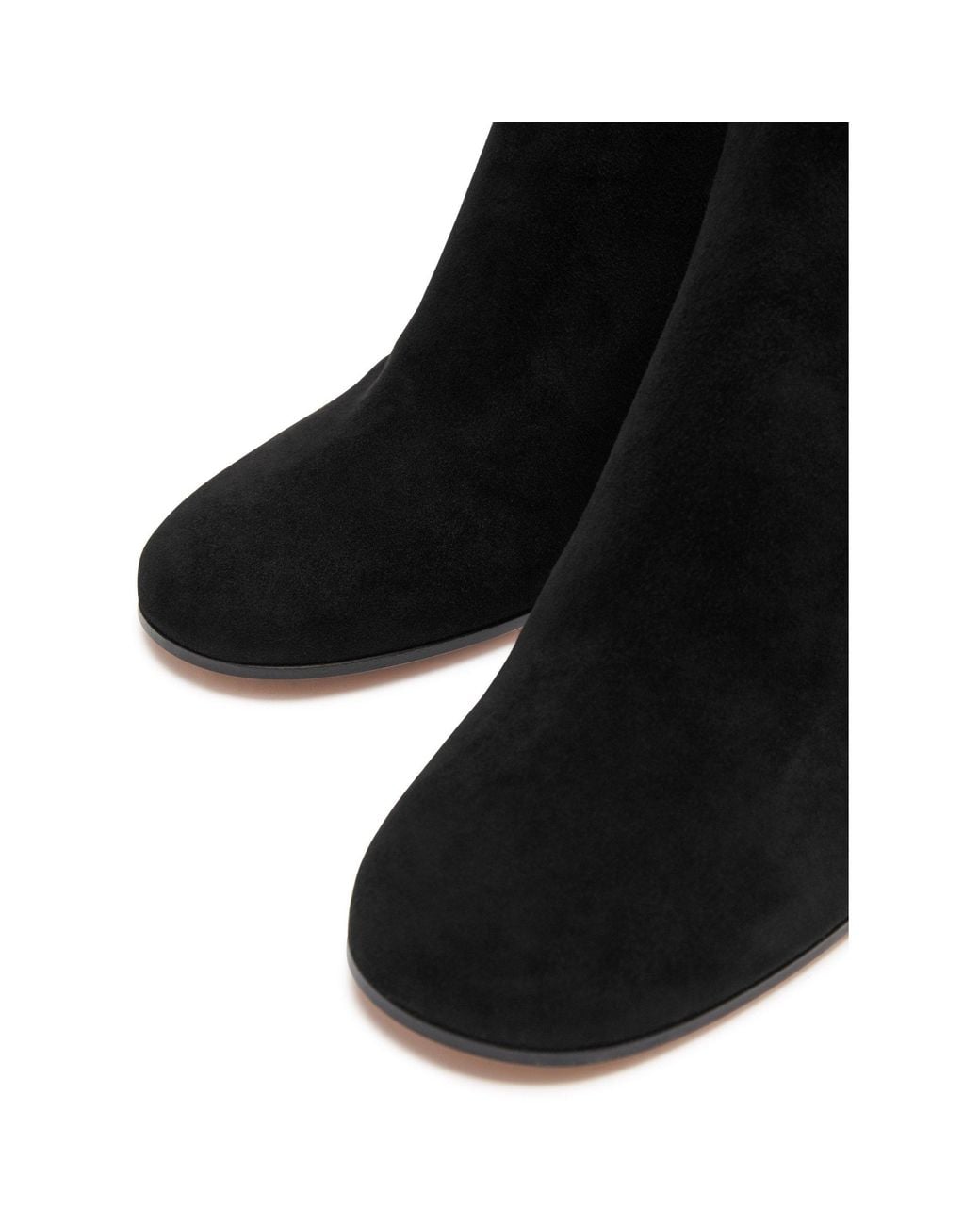 Gianvito Rossi Black Suede Heeled Ankle Boots