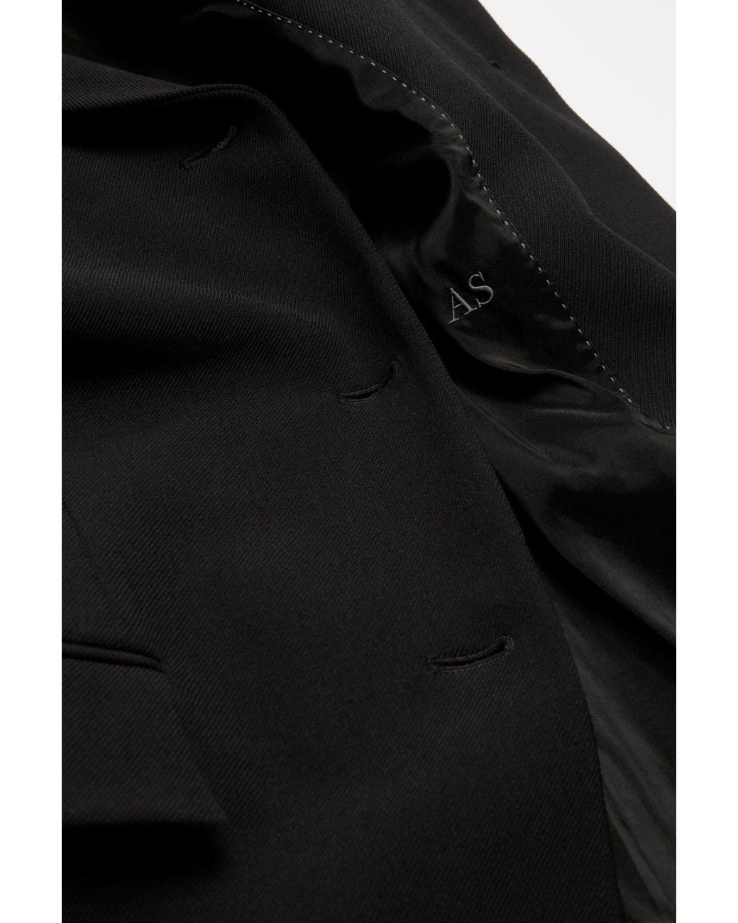 Acne Black Fitted Wool Suit Jacket