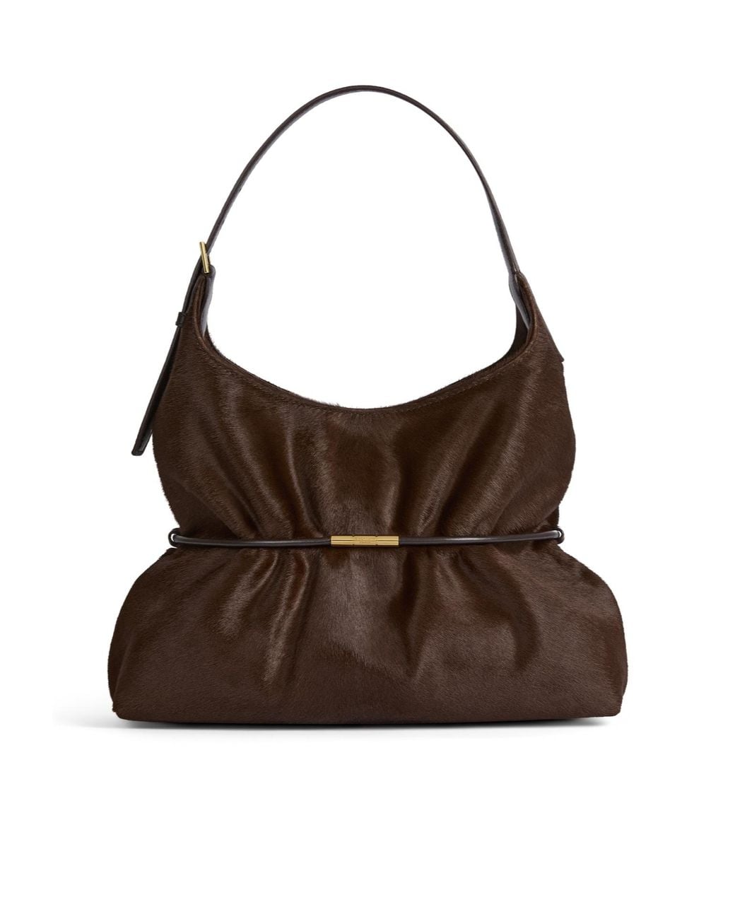 Balmain Brown Sphynx Medium Shoulder Bag