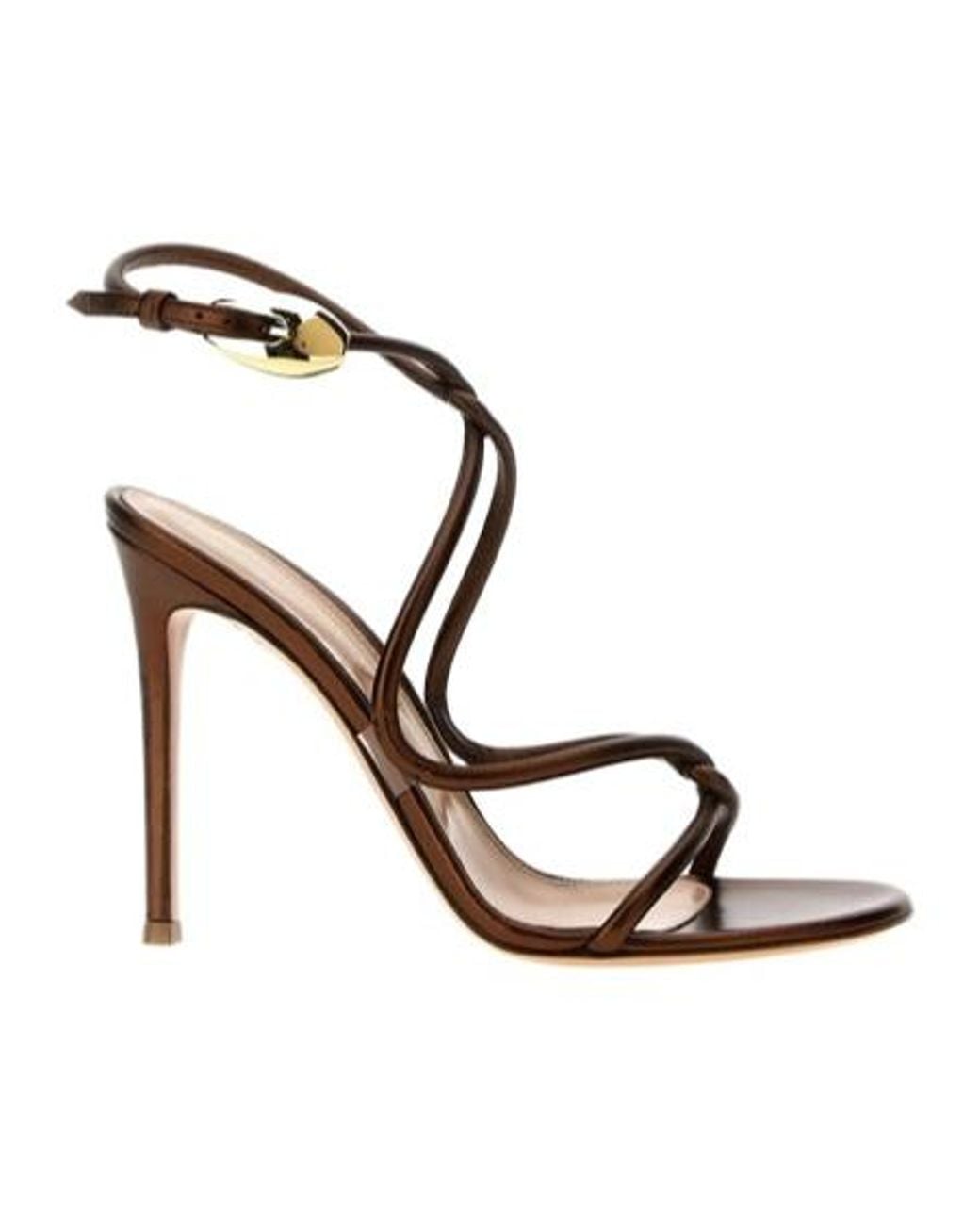 Gianvito Rossi Metallic Stiletto High Heel Sandals