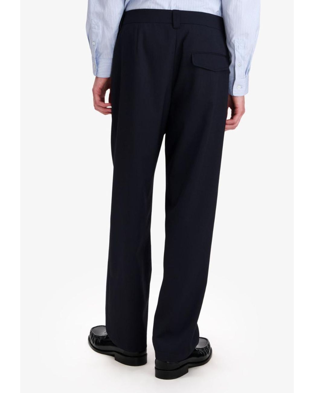A.P.C. Blue Loose Barrel Pants for men