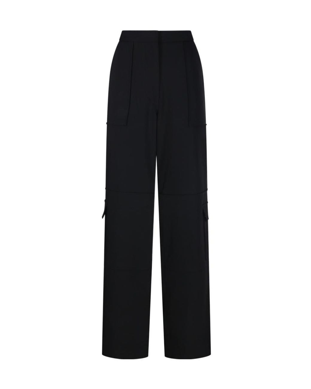 Ganni Black Twill Suiting Cargo Trousers