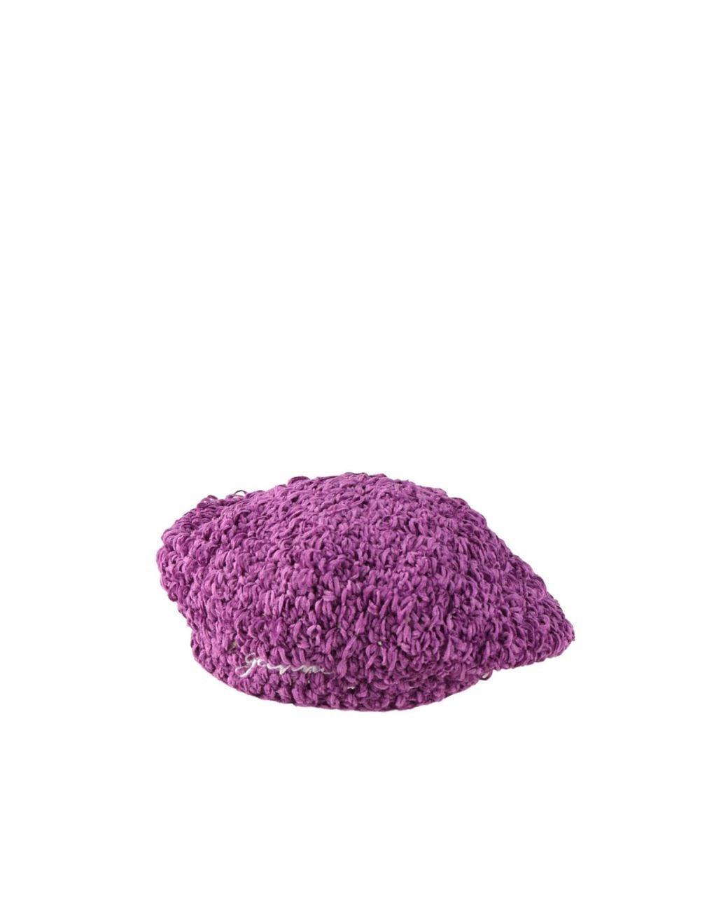 Ganni Purple Solid Color Hats