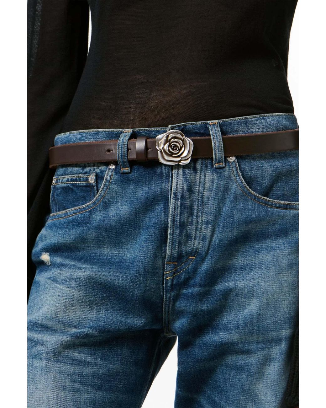 Our Legacy Brown Rose Buckle Belt for men
