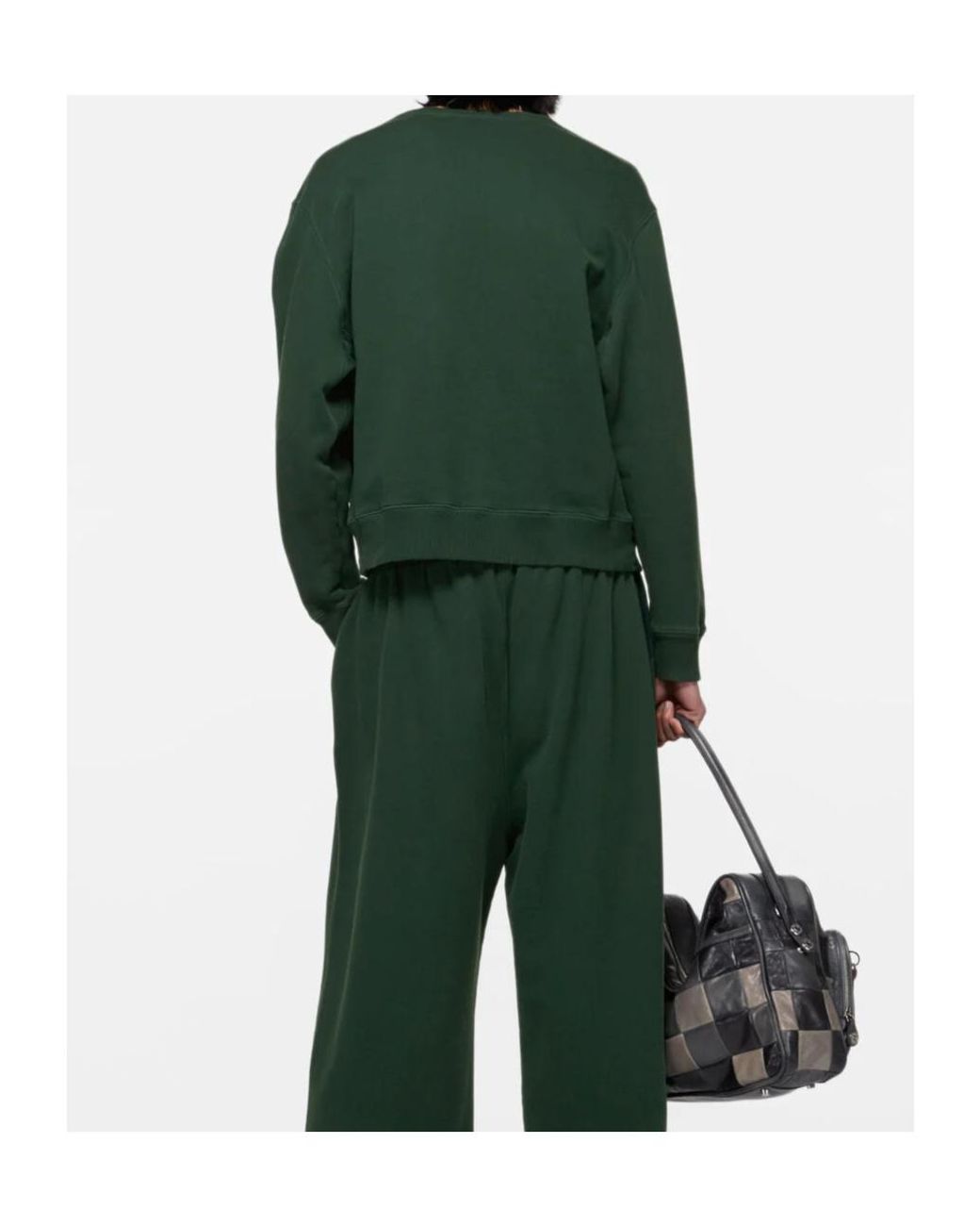 Acne Green Logo Sweatshirt for men