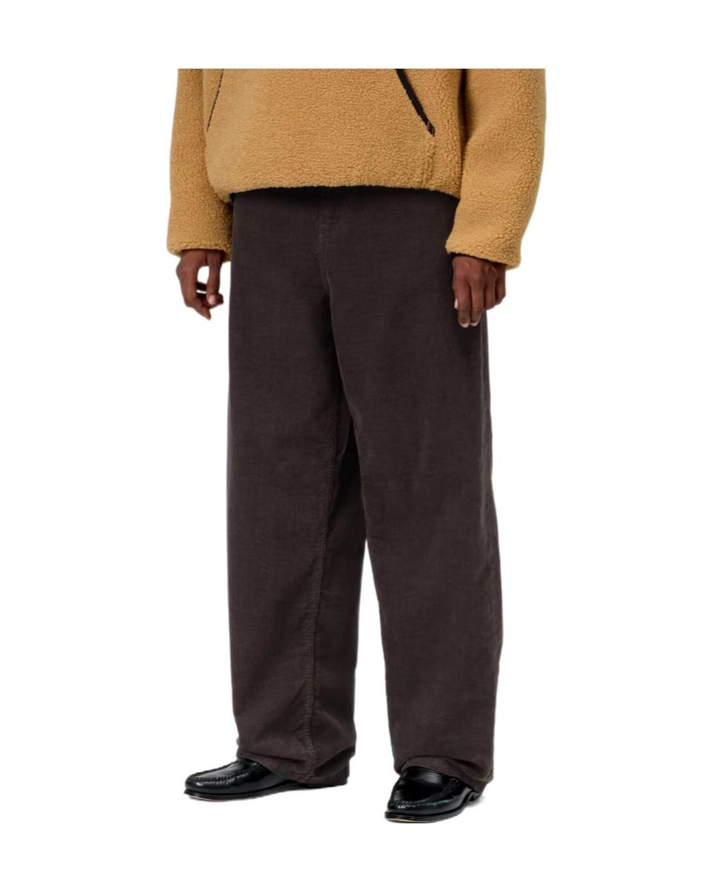 Carhartt Brown Brandon Corduroy Logo-Patch Trousers