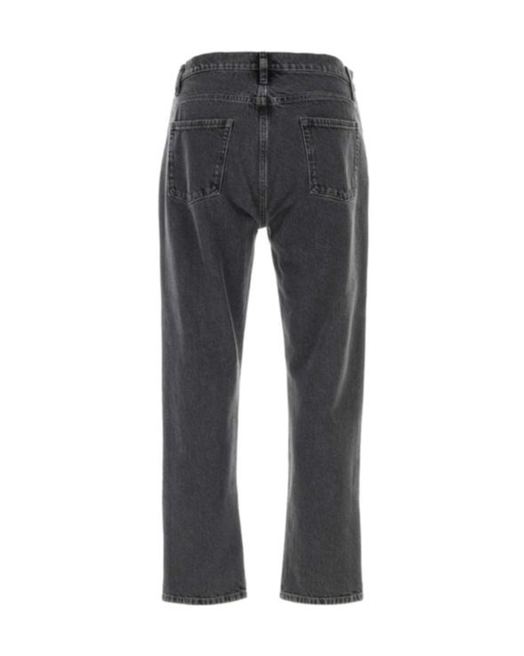 Jil Sander Gray Treated Straight-Leg Jeans for men