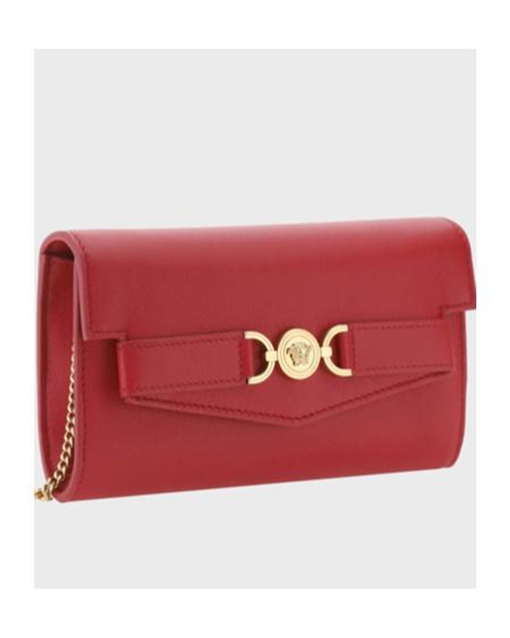 Versace Red Chain-Linked Mini Shoulder Bag