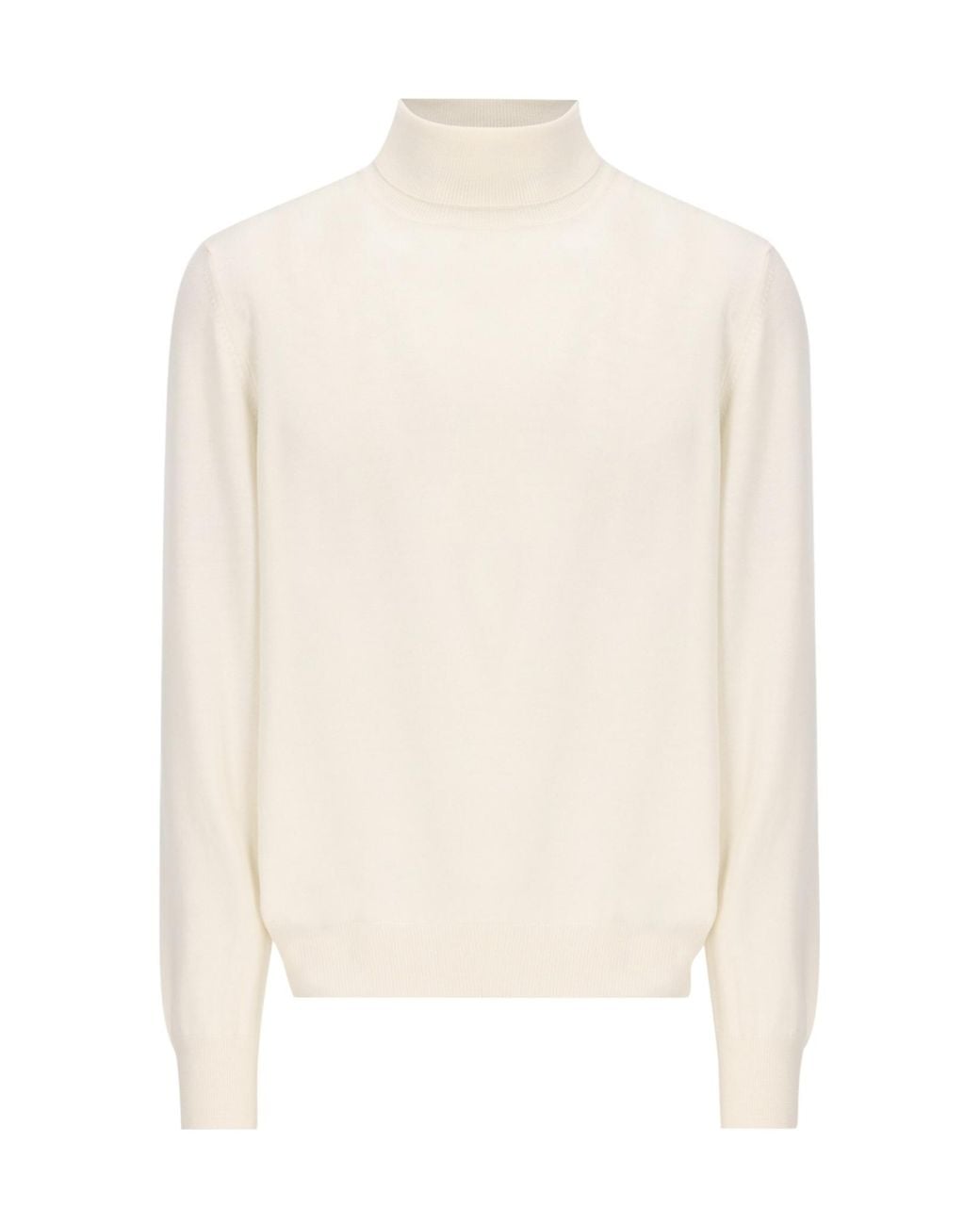 Tagliatore White Miles Mock-Neck Knitted Sweater for men