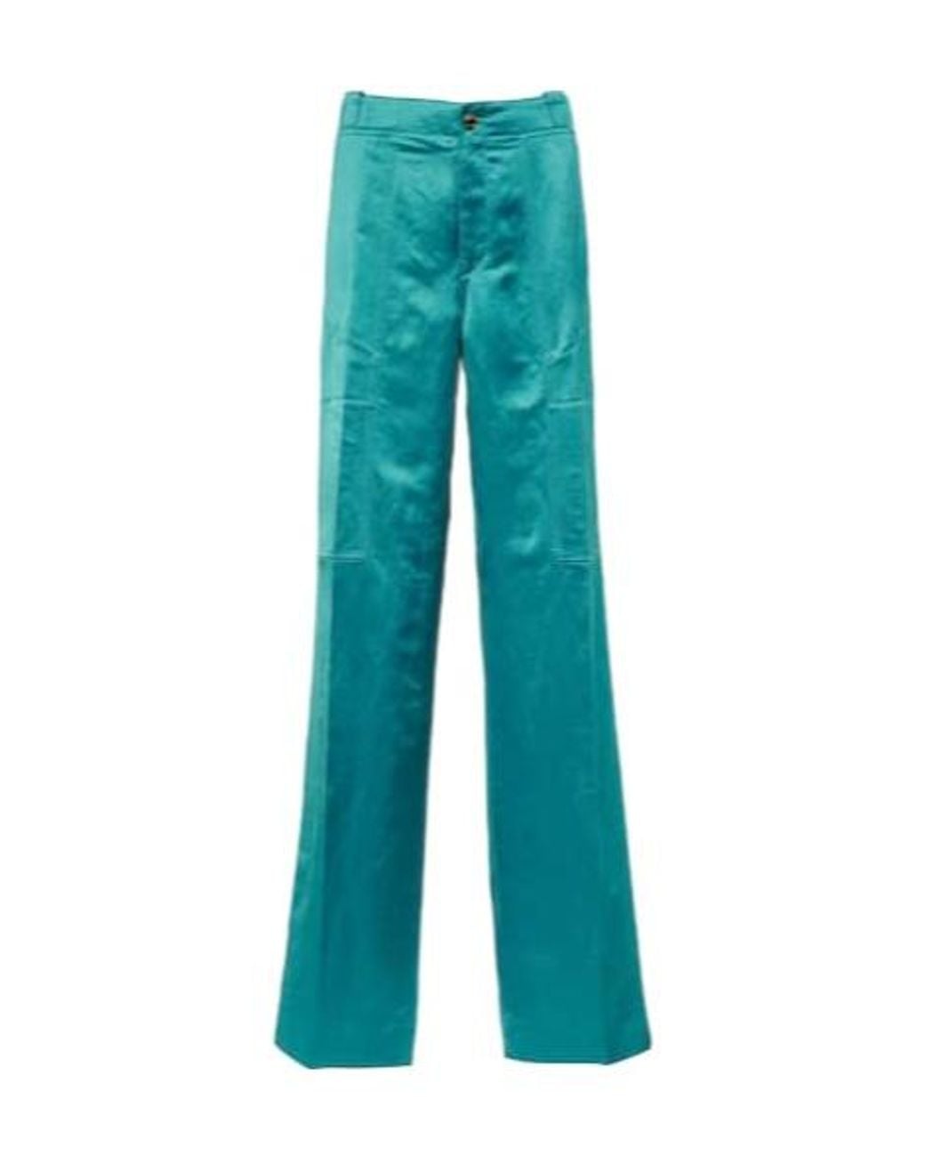 Tom Ford Blue High-Rise Wide-Leg Pants