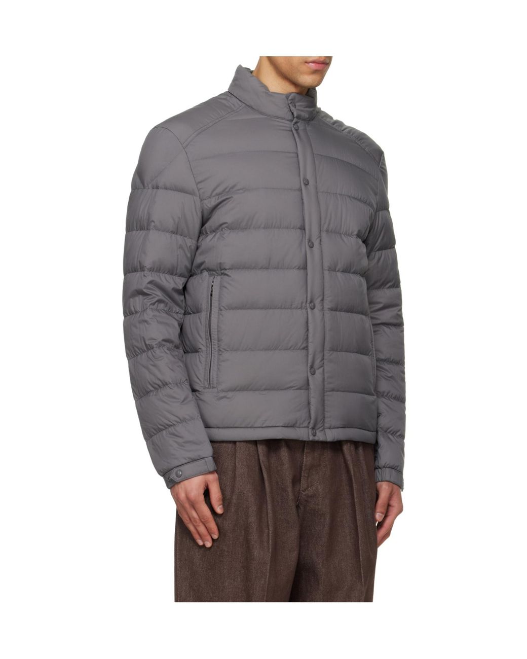 Moncler Gray Selves Short Padded Jacket for men