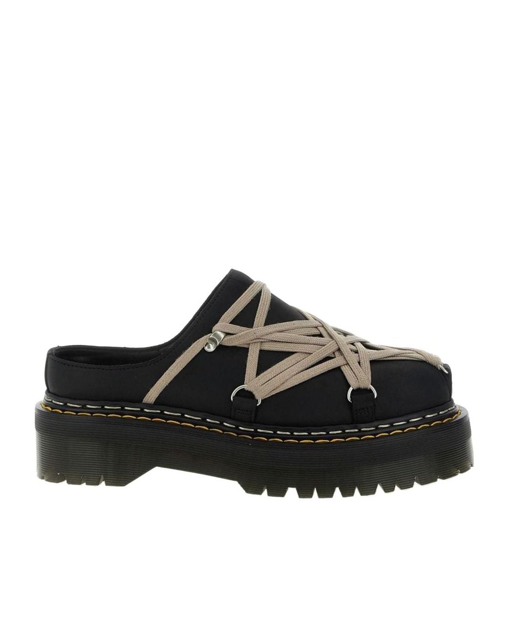 Rick Owens Black X Dr. Martens Slip-On Mules for men