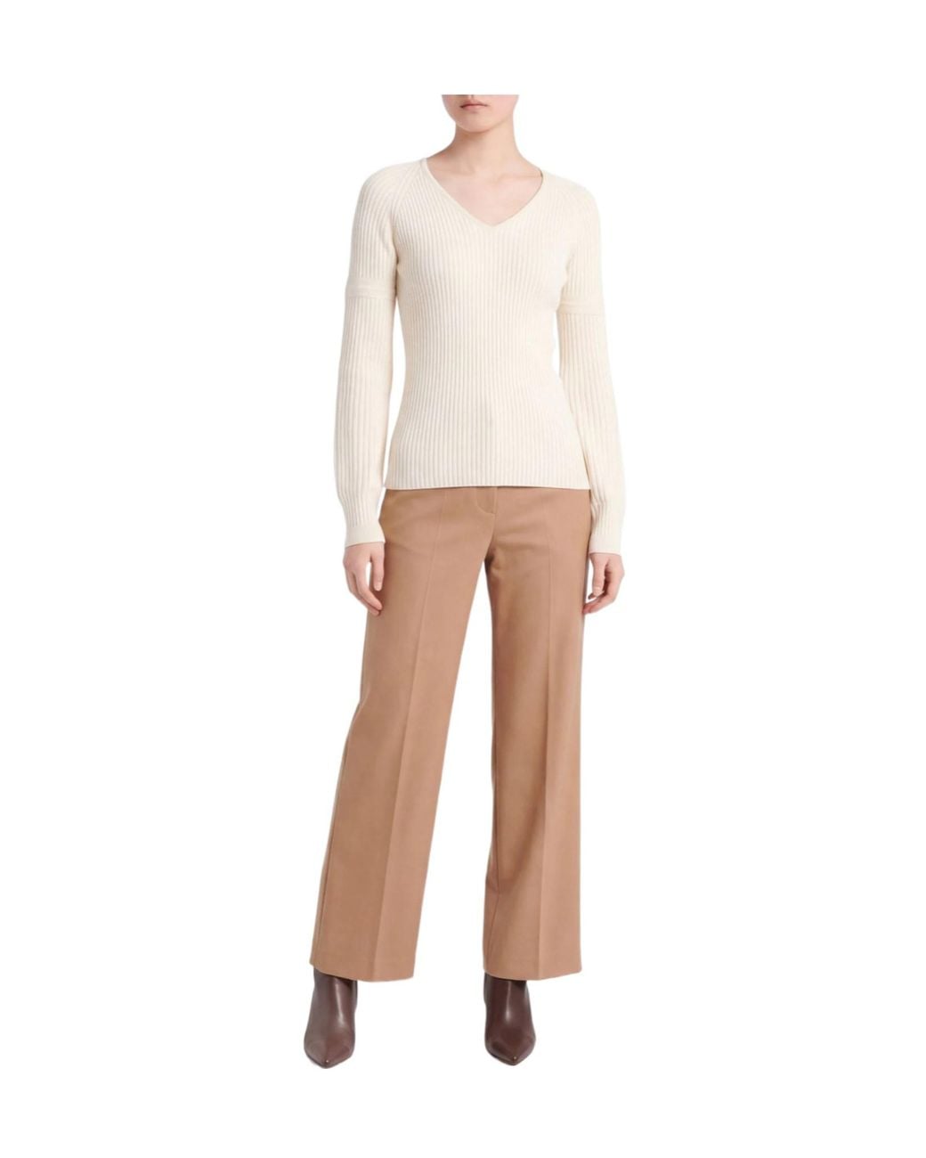 Max Mara Natural Simple Solid-Color Knitted Sweater