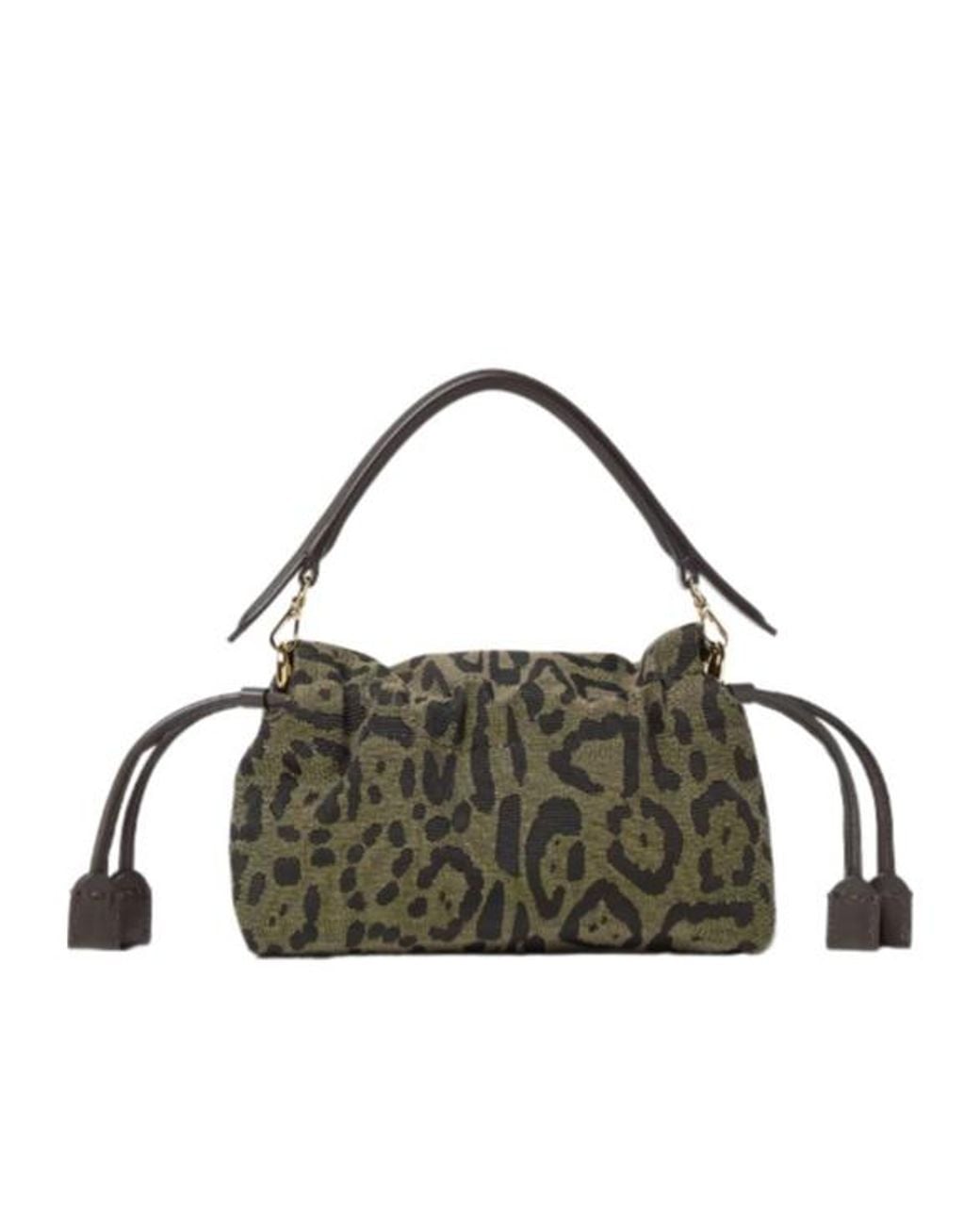 Fendi Metallic And Jaguar-Stripe Motif Jacquard Fabric Mini-Bag