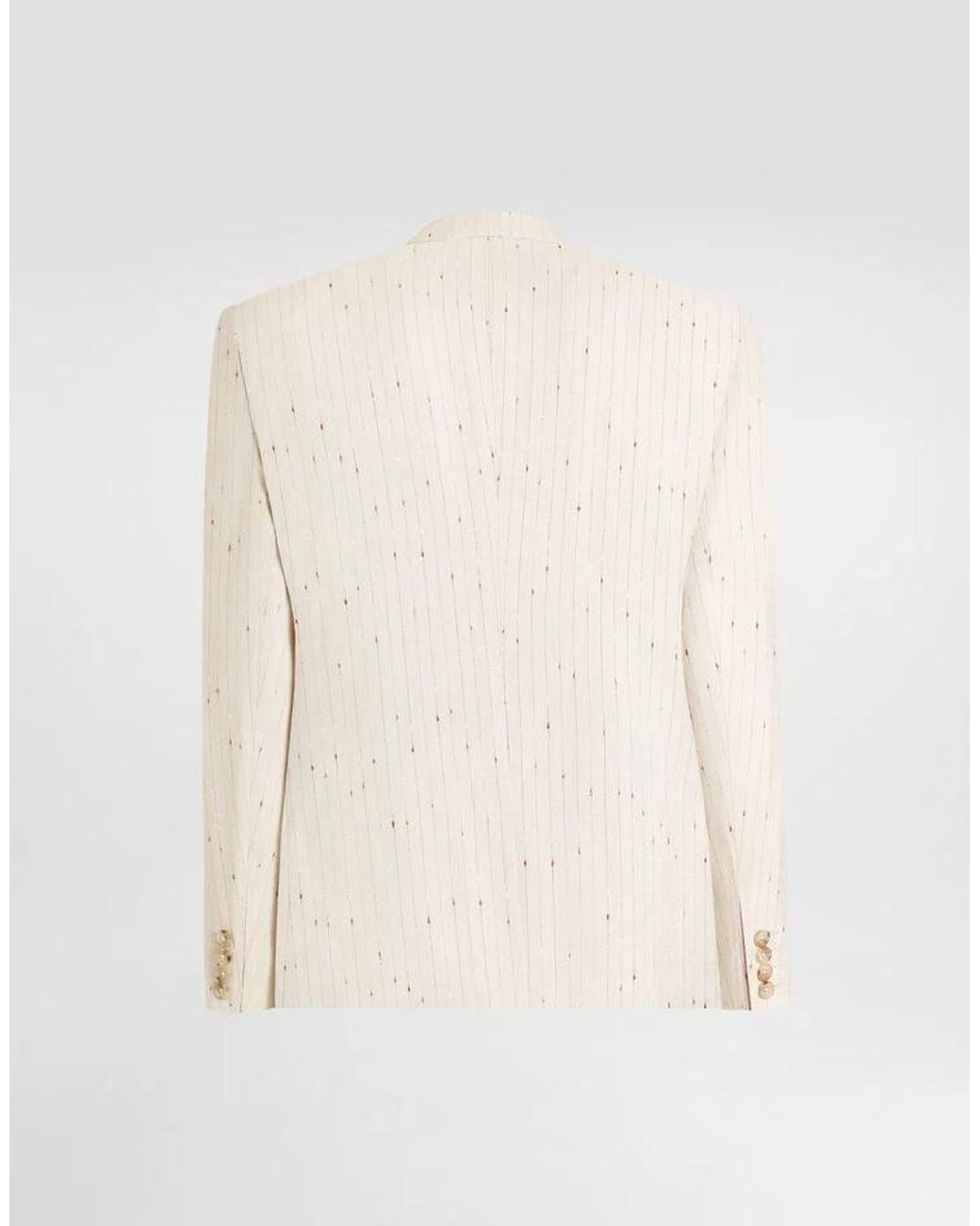 Dolce & Gabbana Natural Patterned Two-Button Blazer for men