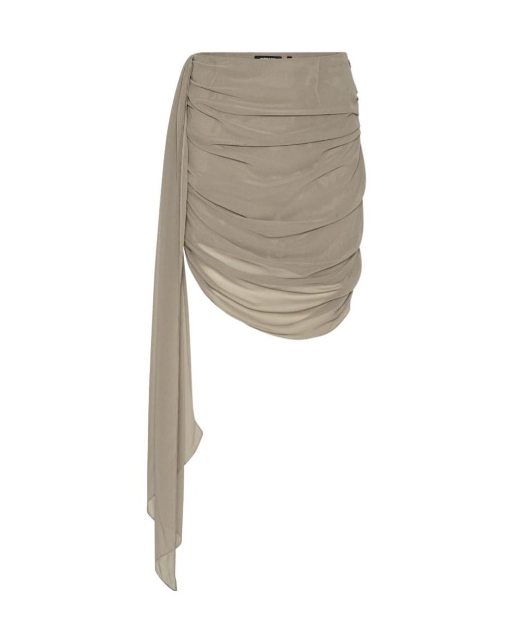 ROTATE BIRGER CHRISTENSEN Natural シフォンドレープミニスカート