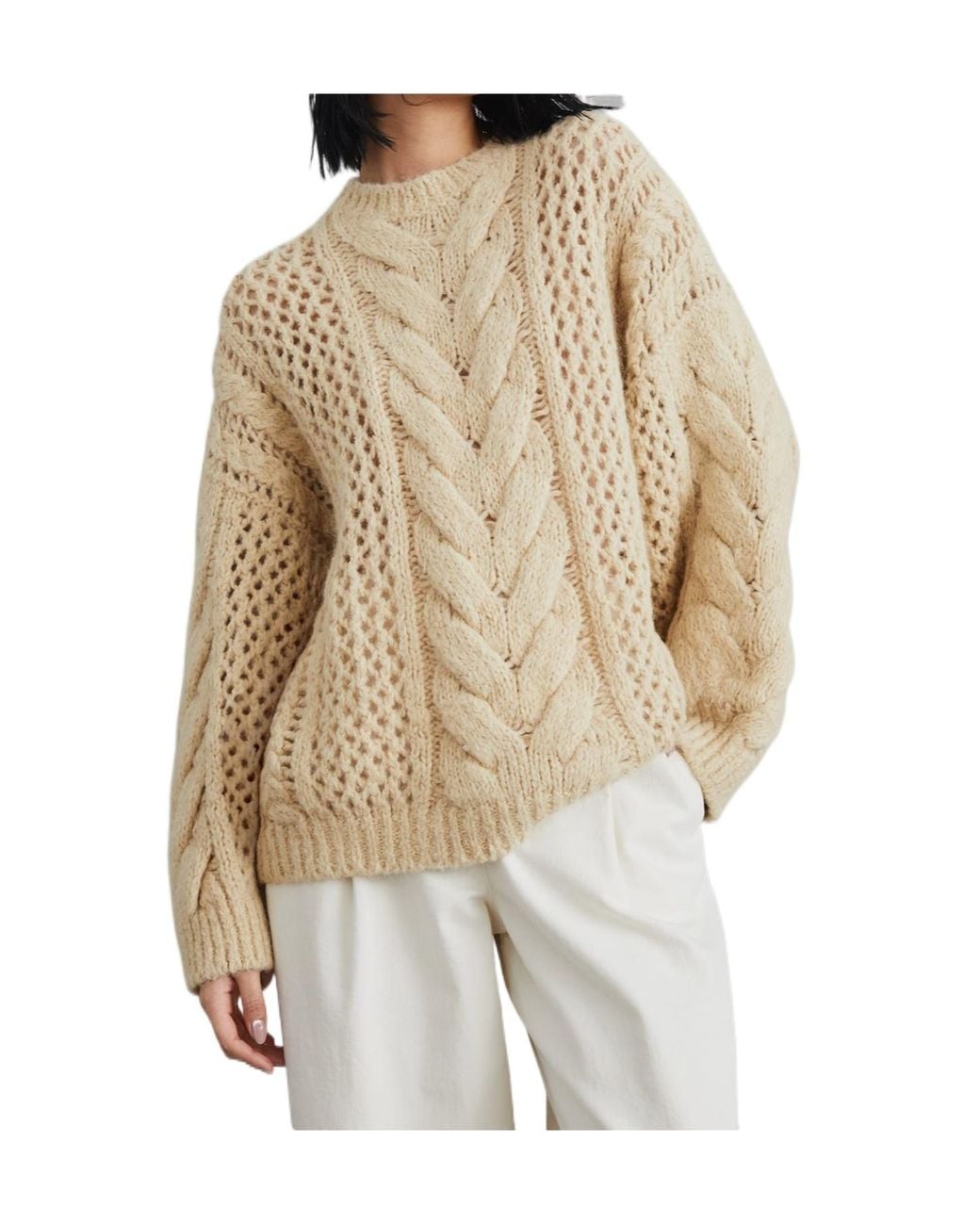 Brunello Cucinelli Natural Long-Sleeved Sweater