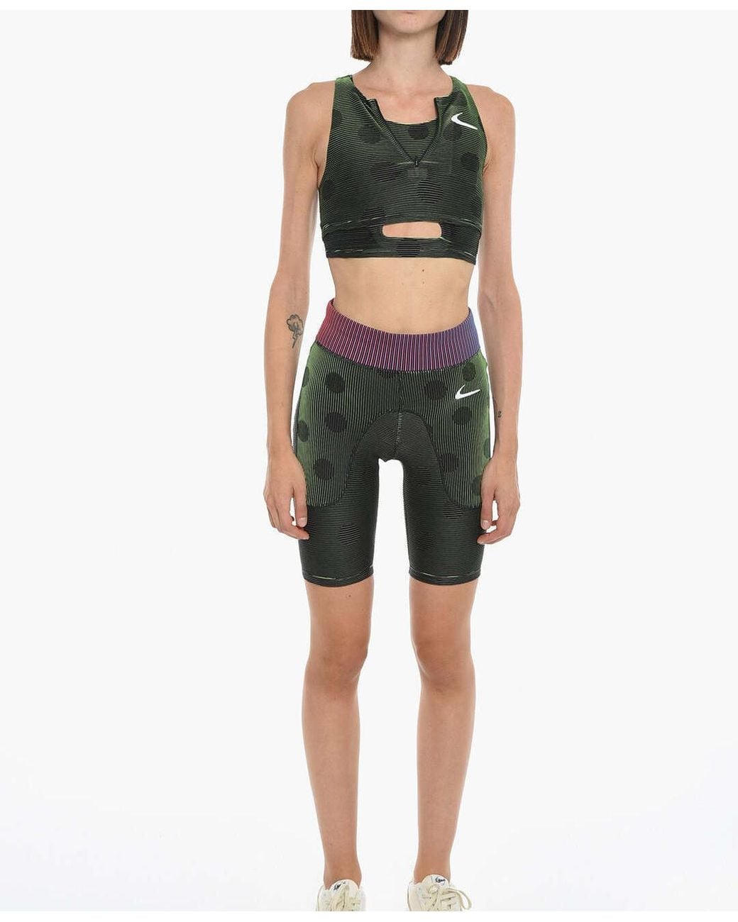 Off-White c/o Virgil Abloh Black X Nike Striped Biker Shorts