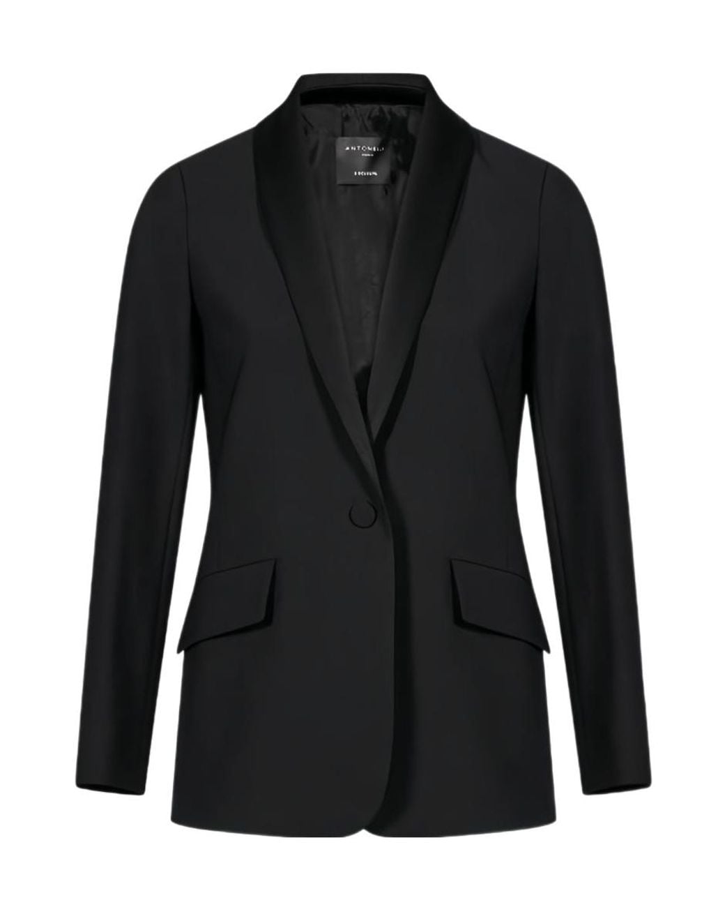 Antonelli Black Pandolce Shawl-Lapel Single-Breasted Jacket