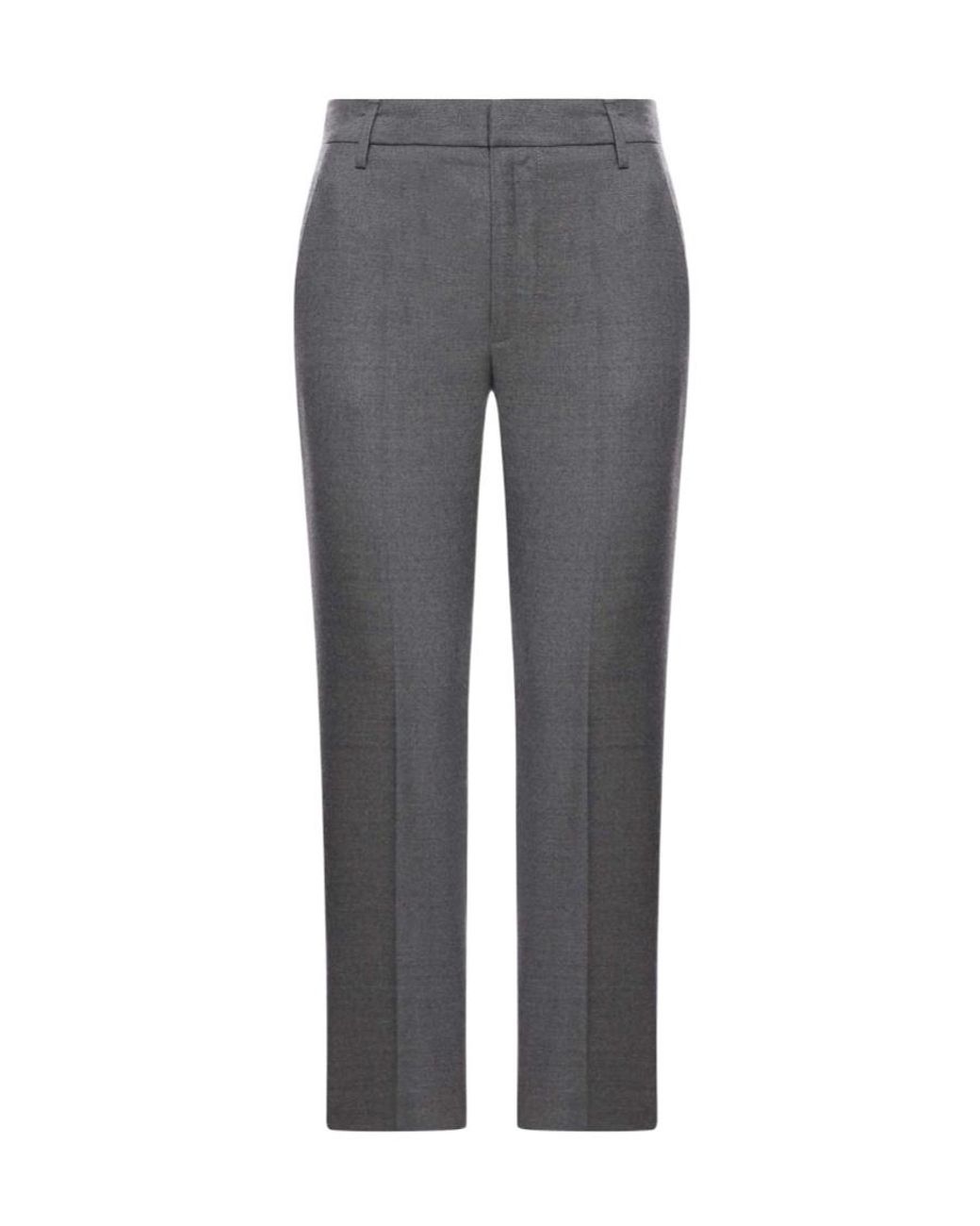Dondup Gray Straight Leg Tailored Pants